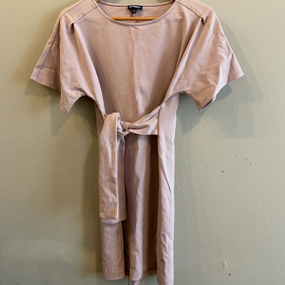 Pink wrap dress